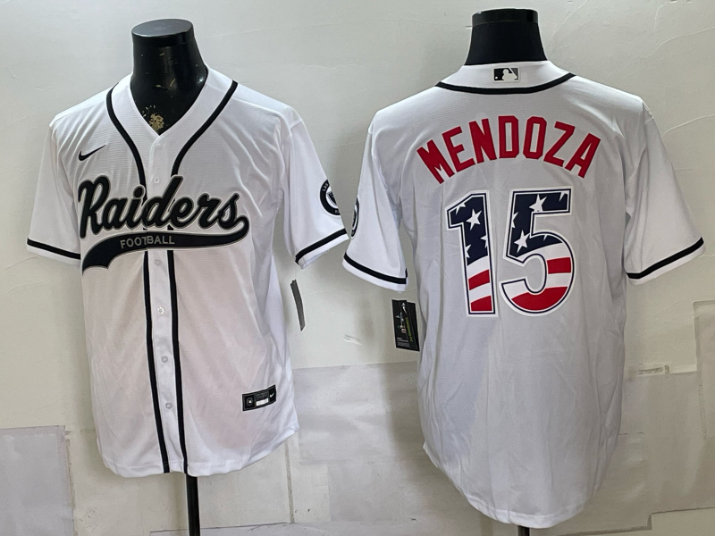 Men 2026 Oakland Raiders #15 Mendoza white Nike Limited NFL Jersey0716003
